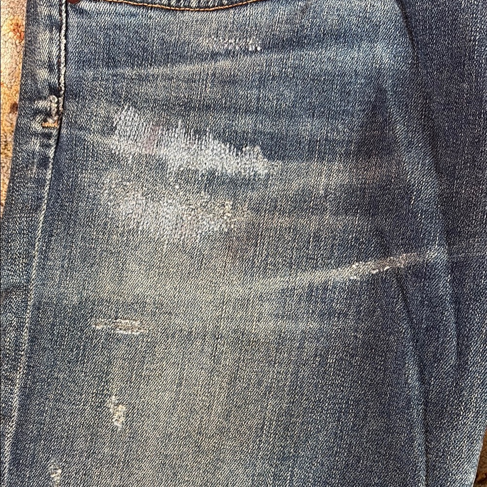 Citizens Of Humanity racer skinny low rise with distressed detailing. - Picture 6 of 8